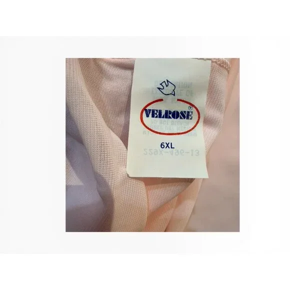 Vintage Womens Skirt Half Slip Plus Size 6X Pink White Hem Lace 100% Nylon USA - Picture 5 of 6